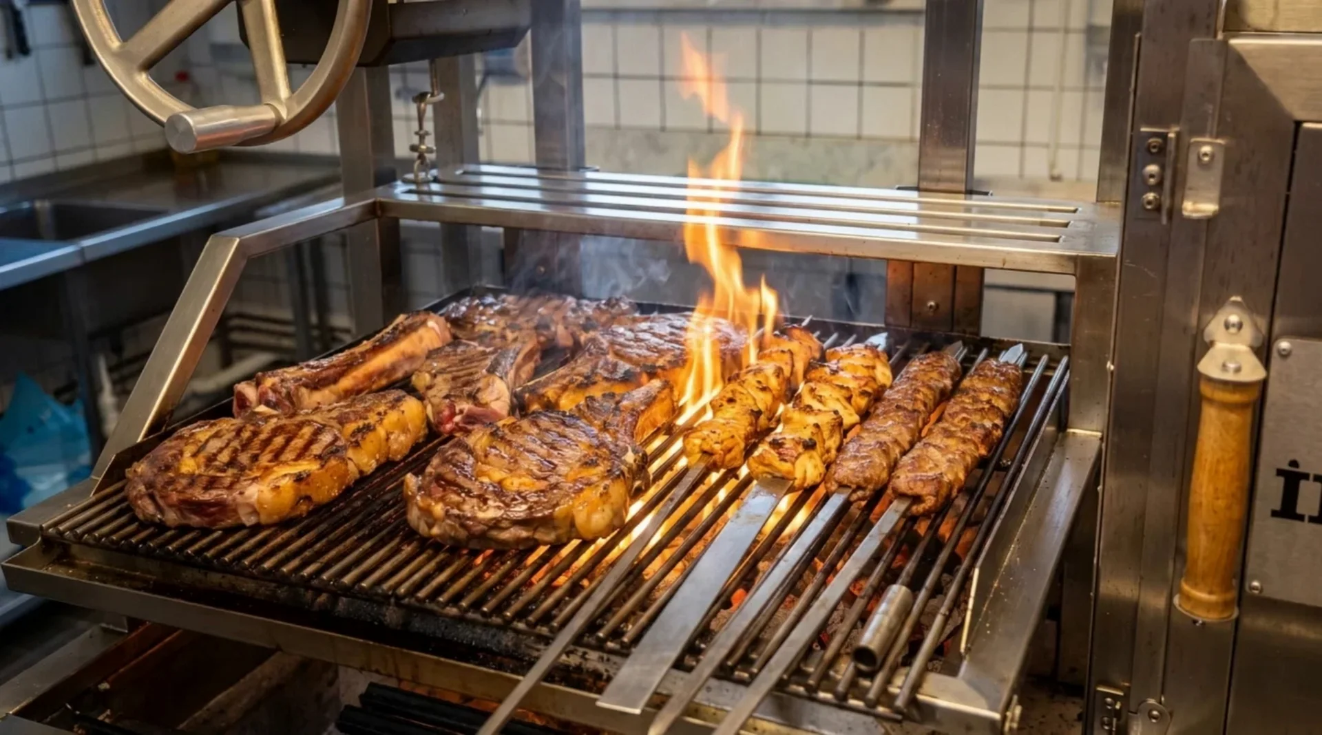 Mat og kullild på Grand Events grill